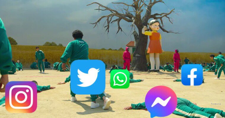 twitter, instagram, facebook, and whatsapp all down and glitching