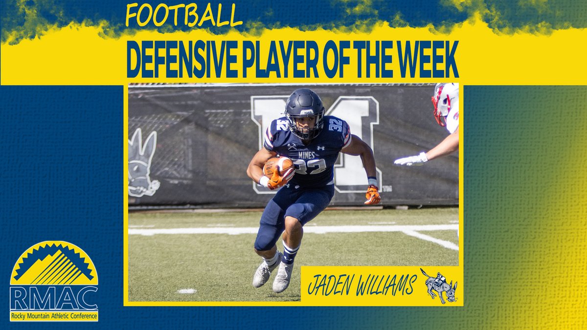 RMAC_SPORTS's tweet photo. Jaden Williams was CLUTCH last weekend, forcing two late-game turnovers to push unbeaten No. 5 Colorado School of Mines to an overtime victory!

 📰 - https://t.co/auu6kD7qEf

#HelluvaEngineer | #EverythingElevated https://t.co/JzQgYcT2R3