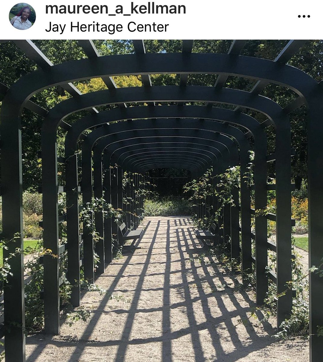 Jayheritage's tweet photo. More visitors are discovering our park and newly reimagined gardens by @NBWLA Follow @I_LOVE_NY #paththroughhistory this October on Sundays from 2-5pm for free docent led tours. Thank you to @NYstateparks traveler  Maureen Kellman for these terrific photos of the #jaygardensrye https://t.co/JvkpM9CcVC