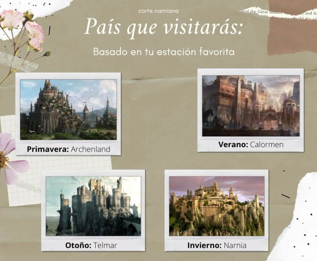 ¿Cuál es tu estación favorita? Te dirá el país que visitarás en tu travesía 🏔️🏞️🏜️⛰️ #NarniaDay #TheChroniclesOfNarnia #Narnia