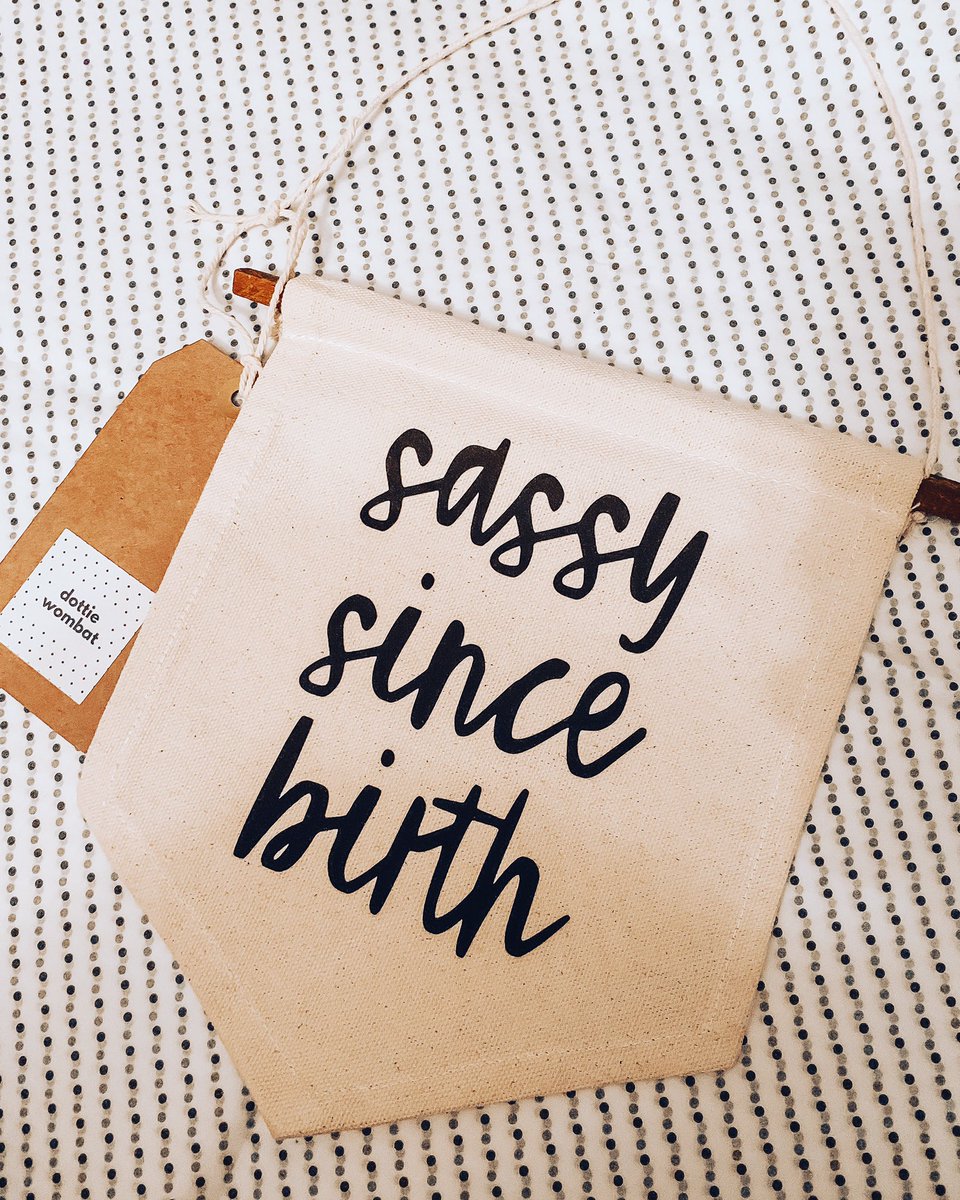 dottie_wombat's tweet photo. New banner flag uploaded today for all the sassy ones 💁‍♀️💅🏽 #sassysincebirth #sassy #walldecor #SmallBusiness https://t.co/EQwh7HT7Gf