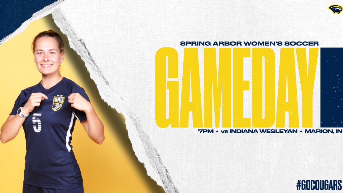 ⚽️  | #GAMEDAY

(4) <a href="/SAUCougarsWSOC/">SAU Women's Soccer</a> vs. Indiana Wesleyan

📍 Marion, IN
🕖 7pm
📺  portal.stretchinternet.com/Indianawesleya…
📊 portal.stretchinternet.com/Indianawesleya…

#GoCougars