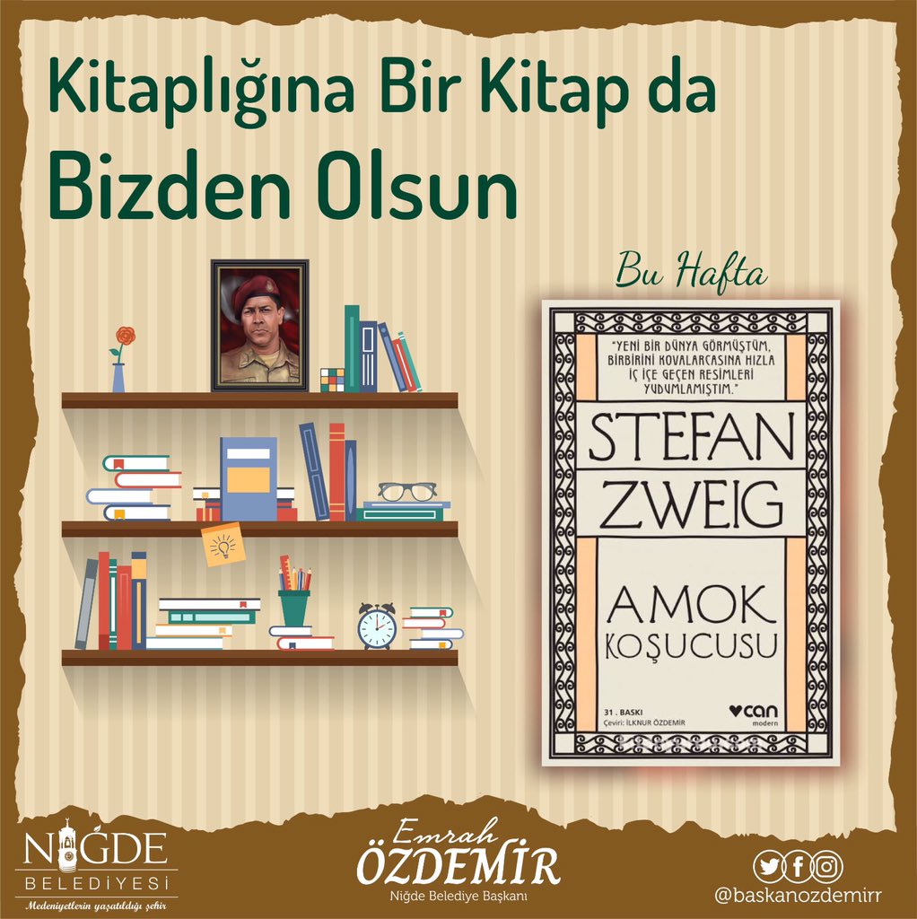 Çekiliş Vakti Dostlar 🎁 

Hazır #İnstagram, #Facebook, #WhatsApp çökmüşken kitap okumaya bahane olsun 😎

Kitaplar da bizden olsun 🙋🏻‍♂️

“Stefan Zweig - Amok Koşucusu” 
kitabını 10 dostumuza hediye ediyoruz 📚 

Hesabımızı takip edip ✅
Bu tweeti Rt yapmanız yeterli ♻️