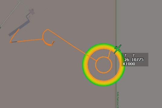 ameliairheart's tweet photo. Another UAV making similar patterns over the Yuma Proving Grounds, AZ, with the same callsign as one we saw last week. This one is also running a Moroccan hex, same as last time. #ADSB #0200F3 https://t.co/i0ZceBI2ky