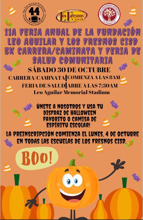 Los Fresnos CISD Family Engagement Office (@lfcisdfamengage) on Twitter photo ⭐️Save the Date⭐️
Pre-registration is underway for the 11th Annual <a href="/LAFoundation44/">LeoAguilarFoundation</a> & <a href="/LosFresnosCISD/">Los Fresnos CISD</a> 5K Walk/Run for Fun & Community Health Fair! Forms are available @ every Los Fresnos CISD campus. ⭐️Save the Date⭐️
Pre-registration is underway for the 11th Annual <a href="/LAFoundation44/">LeoAguilarFoundation</a> & <a href="/LosFresnosCISD/">Los Fresnos CISD</a> 5K Walk/Run for Fun & Community Health Fair! Forms are available @ every Los Fresnos CISD campus.