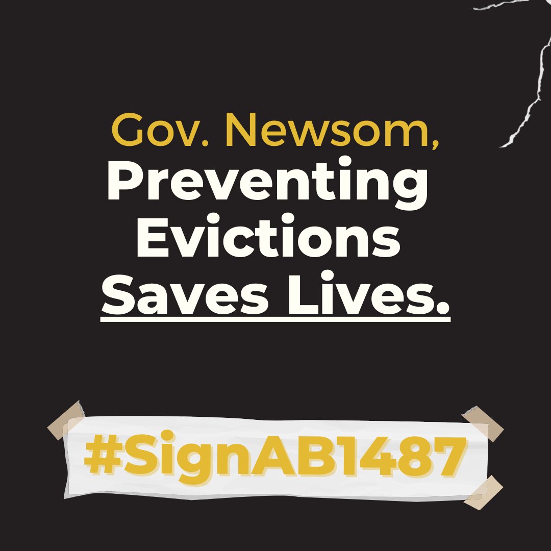 CalOrganize's tweet photo. Evictions devastate & traumatize renter families w/ long-lasting consequences. Preventing evictions makes sense from a public health & economic recovery standpoint. Go to this link to sign the petition https://t.co/rnDlkBfEXD and tell @CAgovernor @GavinNewsom #SignAB1487 https://t.co/U5gSjcchxj