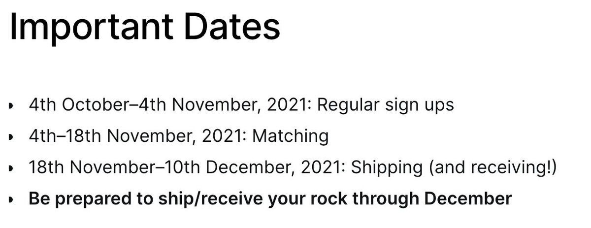 SS_RockExchange's tweet photo. 🚨 SIGN-UPS ARE OFFICIALLY OPEN! 🚨

Sign up for the Secret Santa #RockExchange2021 today through November 4th at https://t.co/sqF9cl7ivf https://t.co/A4CGVojlHX