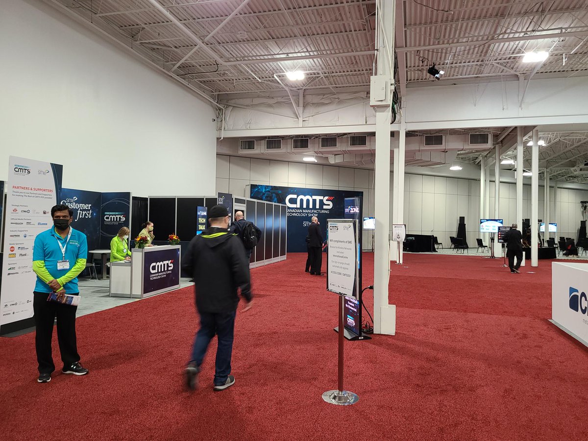 OptiTechSci's tweet photo. Checking out the other exhibitor sites at #CMTS2021! #optitechscientific #torontointernationalcentre #CanadianManufacturingTechnologyShow https://t.co/bfiwsqzhuc