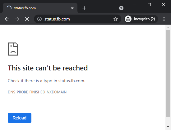 DataVenia's tweet photo. Definition of irony? #FacebookDown https://t.co/TkAo2wccKg