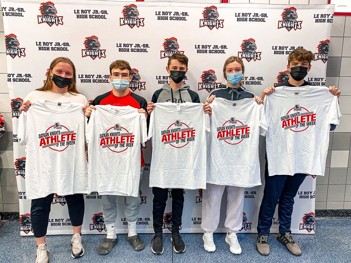LeRoy_CSD's tweet photo. 🔴⚫️⚔️⚫️🔴
Athletes of the Week (9/27-10/3)

Katelynn Everett⚽️
Brock Flint 🏈
Andrew Greene 🏃‍♂️
Allie Ingles 🏐
Andrew Pocock ⚽️

Info👉https://t.co/12aic4QeJw

Way to go, Knights!

#LRathletics💪 https://t.co/d599QVxeSb
