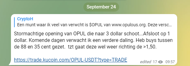 Hardly doing any trading anymore. Only big, "secure" investments. Hence, all eyez on $OPUL.
<a href="/opulousapp/">Opulous</a>
 
#nft #defi $luna $ocean $link $sntvt $tel $gltch $lcx $vra $movr