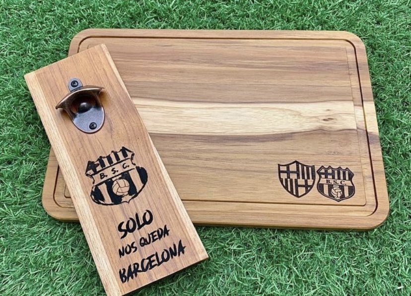 ¿Barcelonistas por aquí? 

Les presentamos esta tabla de teca 42x30 y destapador de teca 14x30 cm con grabado personalizado. 

• Escríbenos 📲 0986587432 

<a href="/CasaRinconEc/">Casa Rincón</a> 

#parrillada #tablaasado #teca #destapadormadera #barcelonasportingclub #unsoloidolo