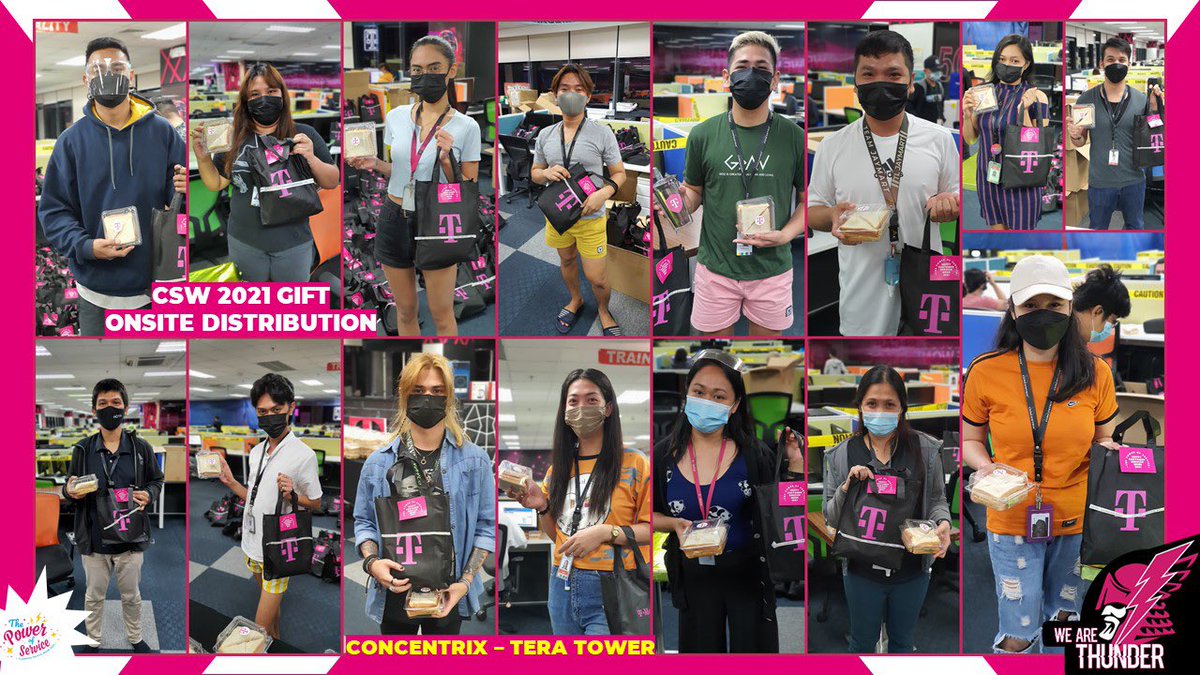 OneMagentaCNX's tweet photo. #CSAW2021 Day 1 Highlights - T-Mobile Gift Distribution #FamousForCare #HeartOfService https://t.co/raP88s3MJa