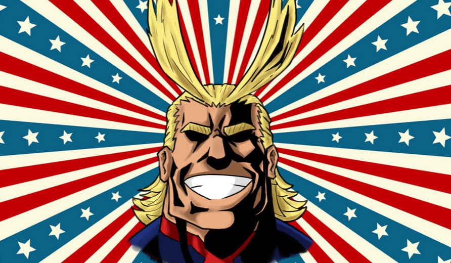 ComicBook's tweet photo. My Hero Academia has gone and introduced America’s top pro hero, so Captain America better move aside!

https://t.co/Z68fV2qKWM https://t.co/tQJrpEdHRJ