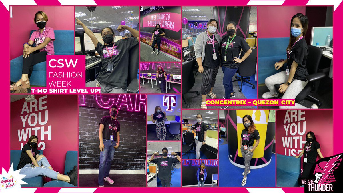 OneMagentaCNX's tweet photo. #CSAW2021 Day 1 Highlights - T-MO Shirt Level Up! #FamousForCare #HeartOfService https://t.co/UmGZOWjMfM