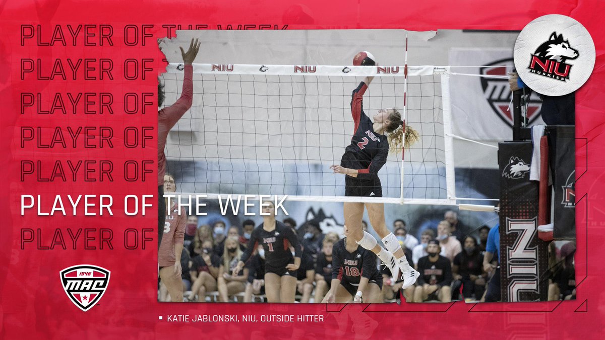 NIU’s Katie Jablonski averaged 3.69 kills and 3.46 digs per set this week in three matches against Western Michigan and Eastern Michigan.

#GoHuskies | #MACtion