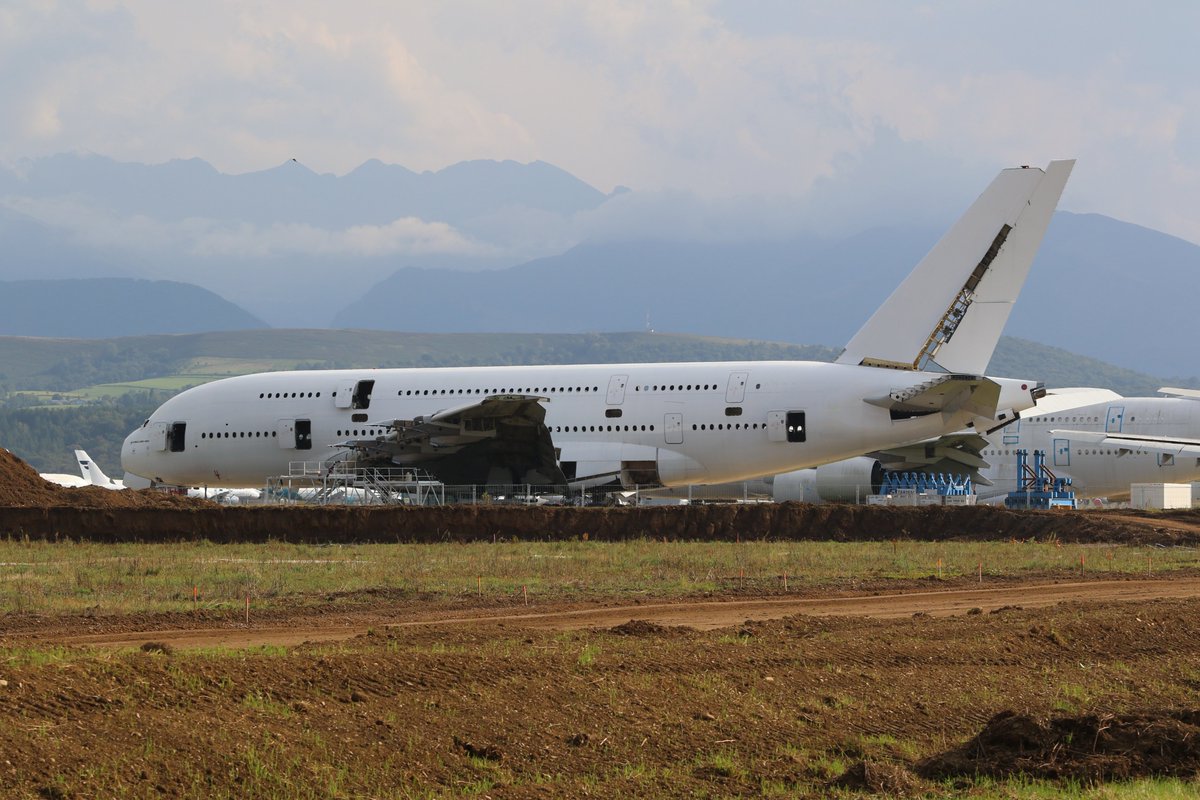 So many tails in a quiet landscape at Lourdes-Tarbes #LDE #LFBT. Some for parking, some to meet the axeman. #AvGeek #aviationphotography #planespotting