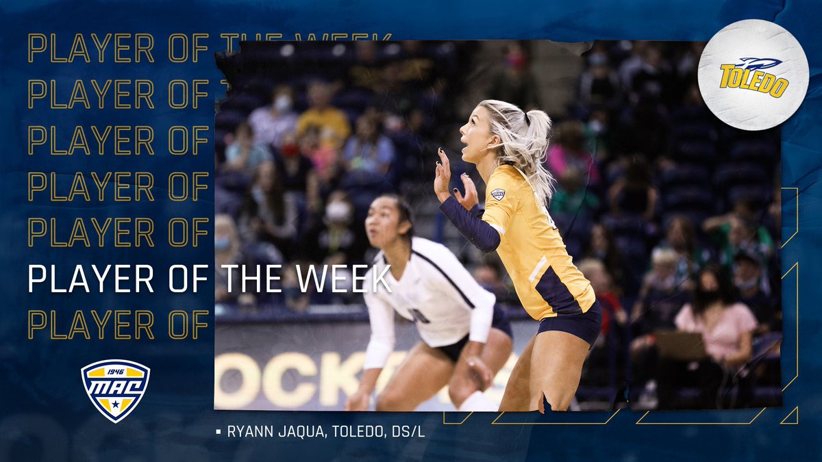 MACtion (@macsports) on Twitter photo Toledoโs <a href="/ryann_jaqua/">Ryann Jaqua</a> played a huge role in Toledo 2-0 weekend, turning in two outstanding matches against Kent State. She averaged 7.00 digs/sets and successfully received 24-of-25 serves that came her way.
#LiftOff | #MACtion Toledoโs <a href="/ryann_jaqua/">Ryann Jaqua</a> played a huge role in Toledo 2-0 weekend, turning in two outstanding matches against Kent State. She averaged 7.00 digs/sets and successfully received 24-of-25 serves that came her way.
#LiftOff | #MACtion