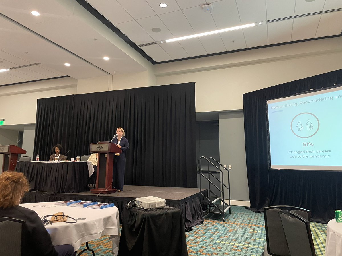 Listening to DCI talent attraction presentation at the IEDC conference. 51% of survey respondents said they changed careers due to the pandemic. #IEDCTennessee