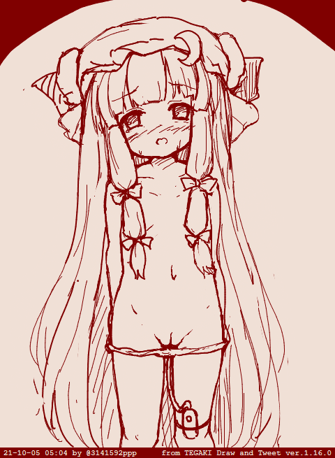 パチュリーちゃん #tegaki_dt 