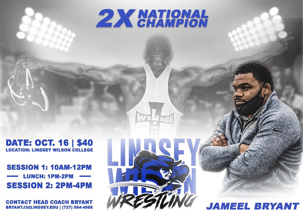 We will be hosting a start of season wrestling camp October 16th. The camp will cost $40 per person. RSVP via cash app or Venmo. Direct message me if you're interested. All age groups welcome. If you have a senior that's wants to visit campus, have him attend.