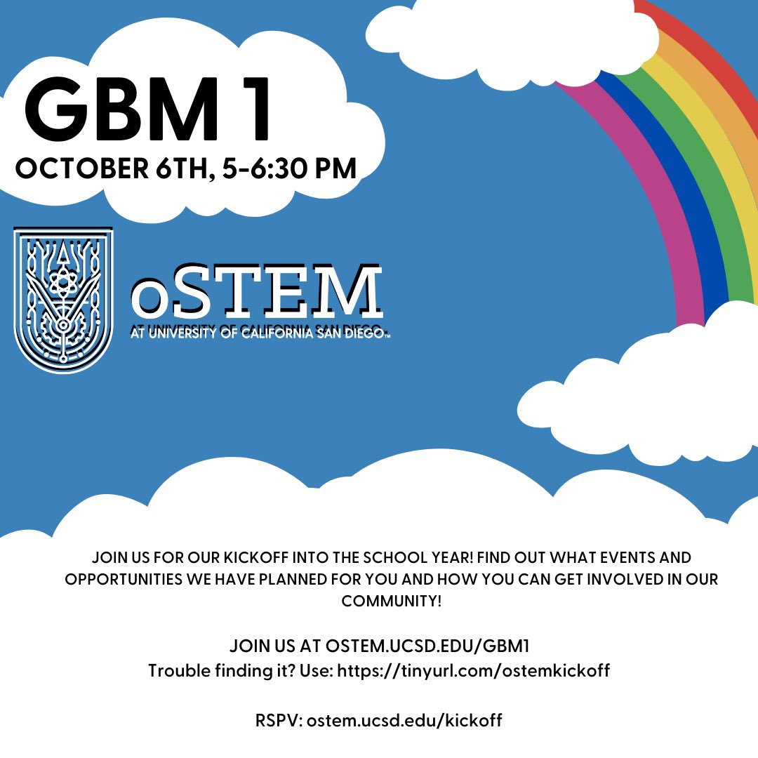 ostemucsd's tweet photo. Come out to our GBM on Oct 6th from 5-6:30 PM. You can use the link https://t.co/XfT6kgTX8K to join! https://t.co/7pu2C30nFc
