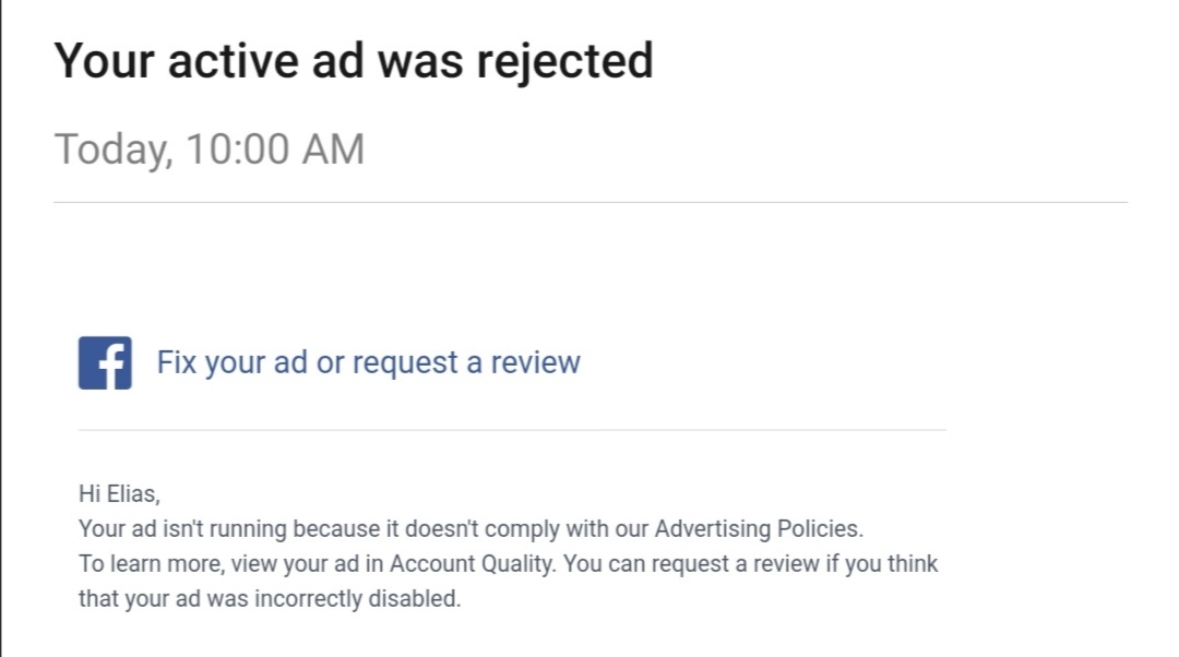 EliasChrysochos's tweet photo. How about you approve my ad and I plug you back in... 😉
#facebookdown #wasntme https://t.co/lY9IRLslt6