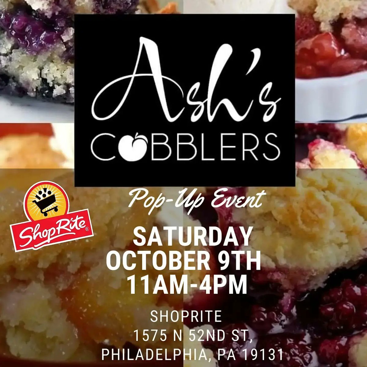 ashscobblers's tweet photo. See you on Saturday Folks.
52nd and Parkside ShopRite 
11am-4pm. https://t.co/Nav4Kivitf