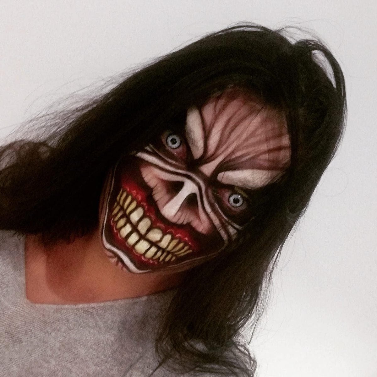 pintotucara's tweet photo. The best Makeup for Halloween 👻 #makeup #makeuphalloween #makeupartist #thebestmakeup #maquillaje #maquillajehalloween https://t.co/3ZPQ7R1p62