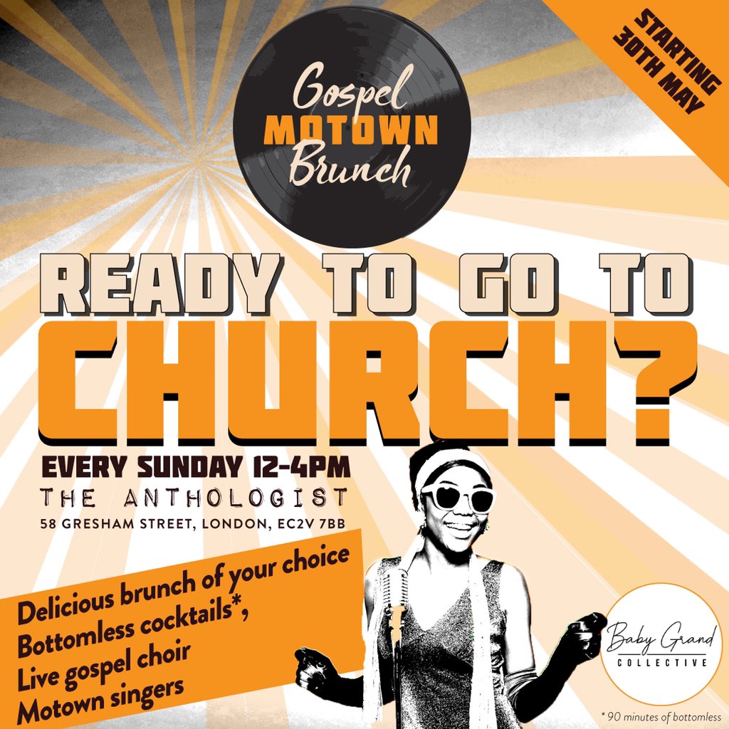 Sunday at <a href="/theanthologist/">theanthologistbar</a> join <a href="/babygevents/">Baby Grand Events</a> and #urbanvoicescollective for #gospelmotownbrunch  designmynight.com/london/bars/ci…