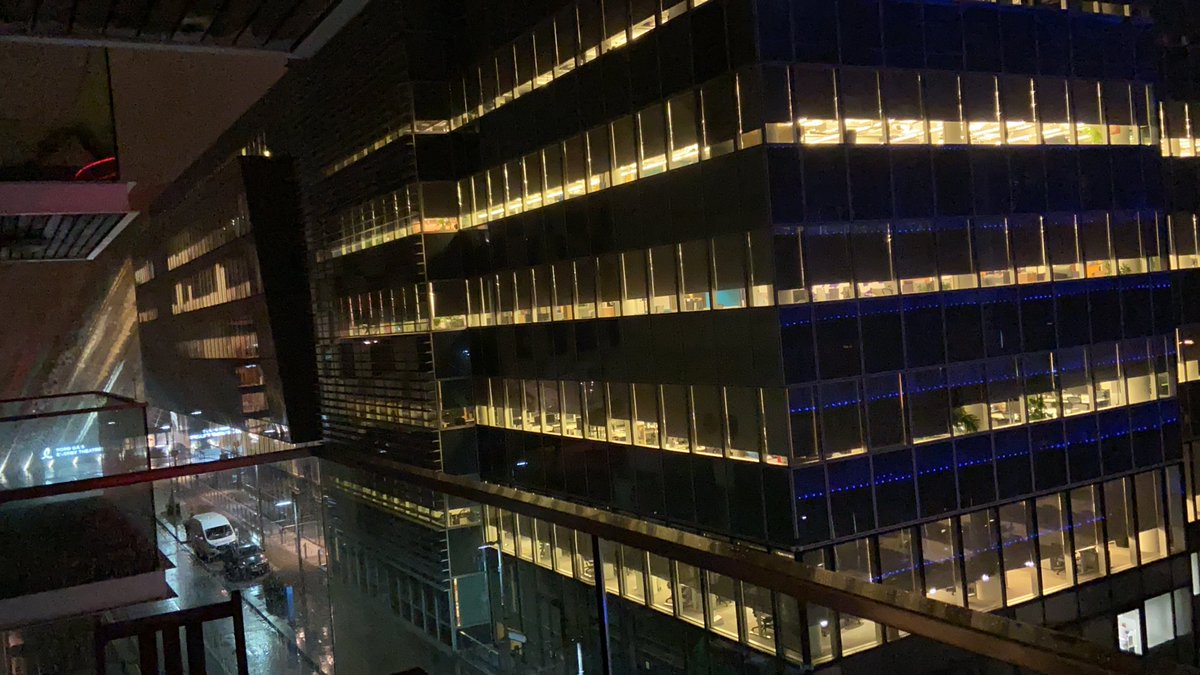 nikitaticku's tweet photo. Facebook office is lit up completely for the first time after March 2020.
#facebookdown #whatsappdown https://t.co/chYdCRiR2J