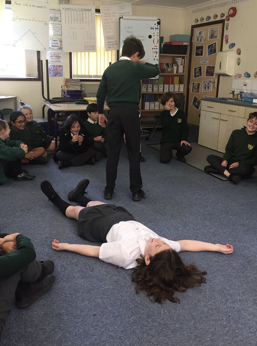 To help us develop our understanding of myths, we took part in an activity called ‘Whoosh!’. Can you spot Medusa and Perseus?