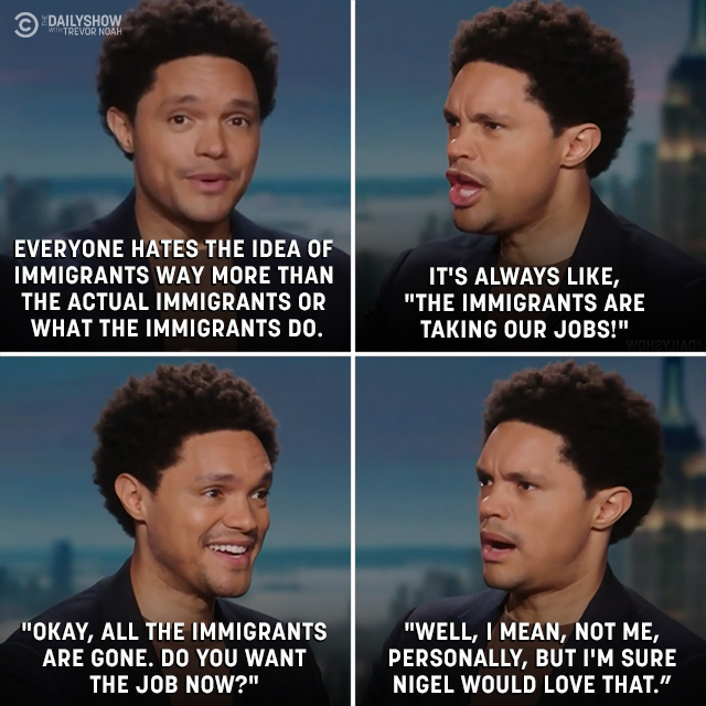 TheDailyShow's tweet photo. The U.K. used Brexit to kick out immigrants, including many who worked as gasoline truck drivers. Now it’s coming back to bite them in the form of a massive fuel crisis: https://t.co/EolDzCXWvh https://t.co/ic7m0tbBmN