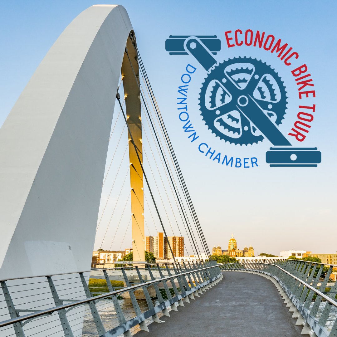 DowntownChamber's tweet photo. Get your biking shoes on! 

We would LOVE to see you for our 2021 Economic Bike Tour this Friday! 
Riders can stay afterwards and head over to Court Avenue Restaurant and Brewing Co. where the first round of brews is on the house! 

Friday, October 8, 2021 2:00 PM - 5:30 PM CST https://t.co/xr4QeYVPAu