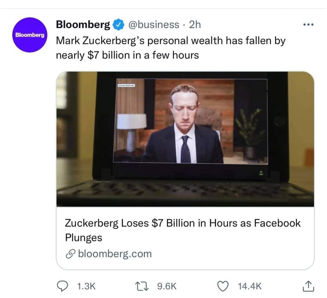robaoromia's tweet photo. Sa'aa muraasa keessatti Doolaara Biliyoona 7 kasaare mark zuckerber.Duraan meeqa argataa ture inni jedhu gaaffii hunda keenyaati. https://t.co/3bex8L5oQq