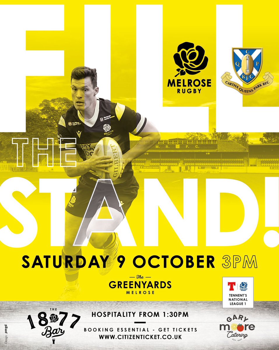 MelroseRugby's tweet photo. Whilst we have your Twitter attention!

Fill The Stand! 

This Saturday we are calling our supporters to pack out the new seats  in our Grandstand for our match vs @CarthaQPRFC. 

Live music after the match from Darren Knox!

Tickets at:
https://t.co/x4KsNJErBe

#NewSeatsWhoDis https://t.co/h66wCBRSXB