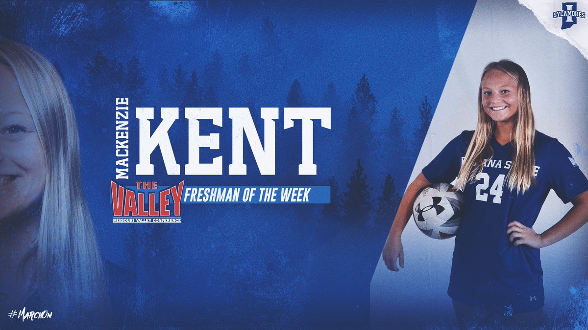 Mackenzie Kent has been named the MVC Freshman of the Week for the second time this season!

She scored twice in Sunday's win over Evansville and finished the week with 10 shot attempts 👏

Congrats, <a href="/MackenzieKent6/">mackenzie kent</a>! 

📰: sycamor.es/3AaXdt5

#MarchOn