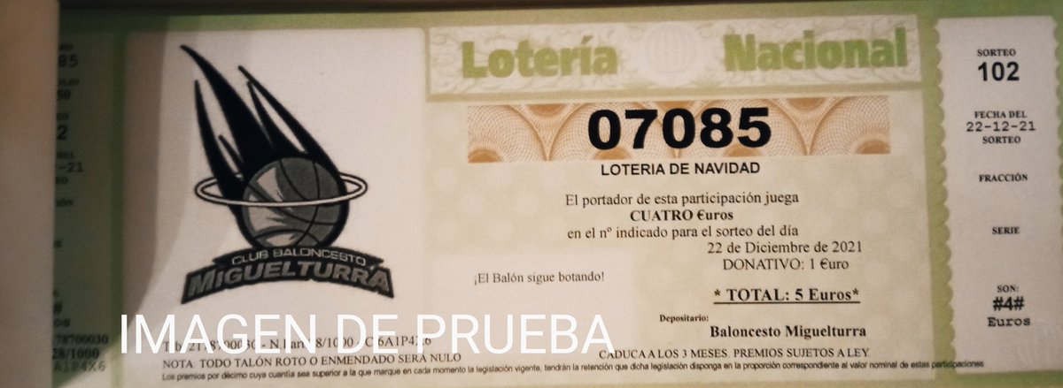CBMiguelturra's tweet photo. Ya tenemos un año más a la venta la Lotería de Navidad. Participaciones a 5€. Todos los miembros del Club la tienen, jugadores, entrenadores, directivos... No te quedes sin ella y colabora con nuestro Club @CBMiguelturra #elbalonsiguebotando https://t.co/5fRMs0s1Be