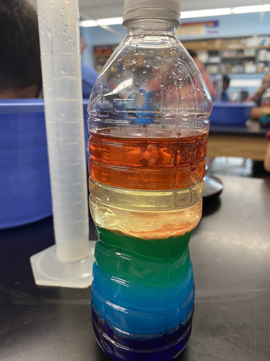 “Rainbow Bottles” teach Density through the use of a variety of laboratory skills. #180WaysLionsLead #MTPSPride #thorneguidance