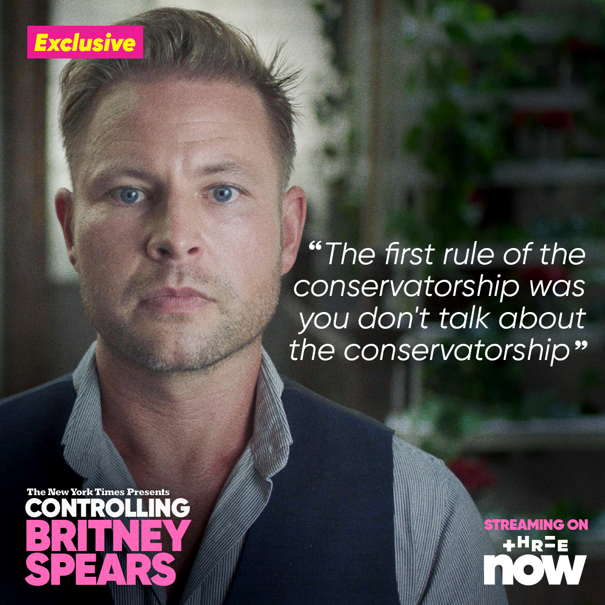 It's taken the world by storm with new revelations from inside Britney's conservatorship. Have you seen #ControllingBritneySpears yet? The New York Times Presents: Controlling Britney Spears. Streaming exclusively on ThreeNow.