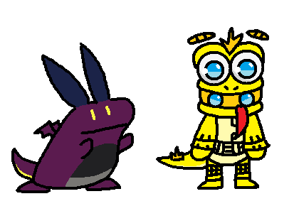CloudtheCompy's tweet photo. I decided to do a palette swap between me and @Skawtzilla #zillaart. https://t.co/mKUp9QWWHX