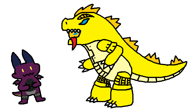 CloudtheCompy's tweet photo. I decided to do a palette swap between me and @Skawtzilla #zillaart. https://t.co/mKUp9QWWHX