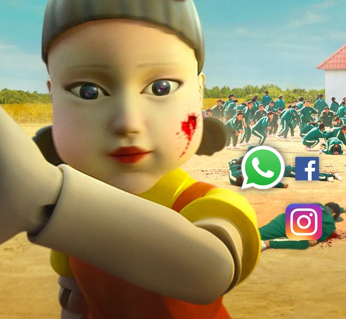 Eliminated.
#FacebookDown #InstagramDown #SquidGame