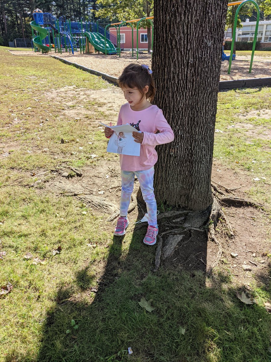 Kinders have been reading wordless books at #fullermeadow.This eager writer said "I want to write a book with no words!" during indoor recess.He shared his story &amp; now has inspired the rest of the class to be authors! Moments like this make my teacher heart so happy #wearewriters