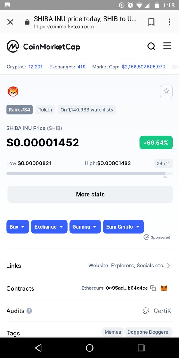 BlockofWolves's tweet photo. On the rise....!!! @blockchainedbb @zackDrury1 @BillyM2k @Shibarmy2 @hodlsteph @LadyofCrypto1 @HaileyLennonBTC @moonviewtrades @Cryptomoongirl8 @Moonchaser2020 thank God my Shiba is not in trustwallet ...!!!🙄🙄🙄😁😁😁🤣🤣🤣 https://t.co/rjtWRNr1Tg