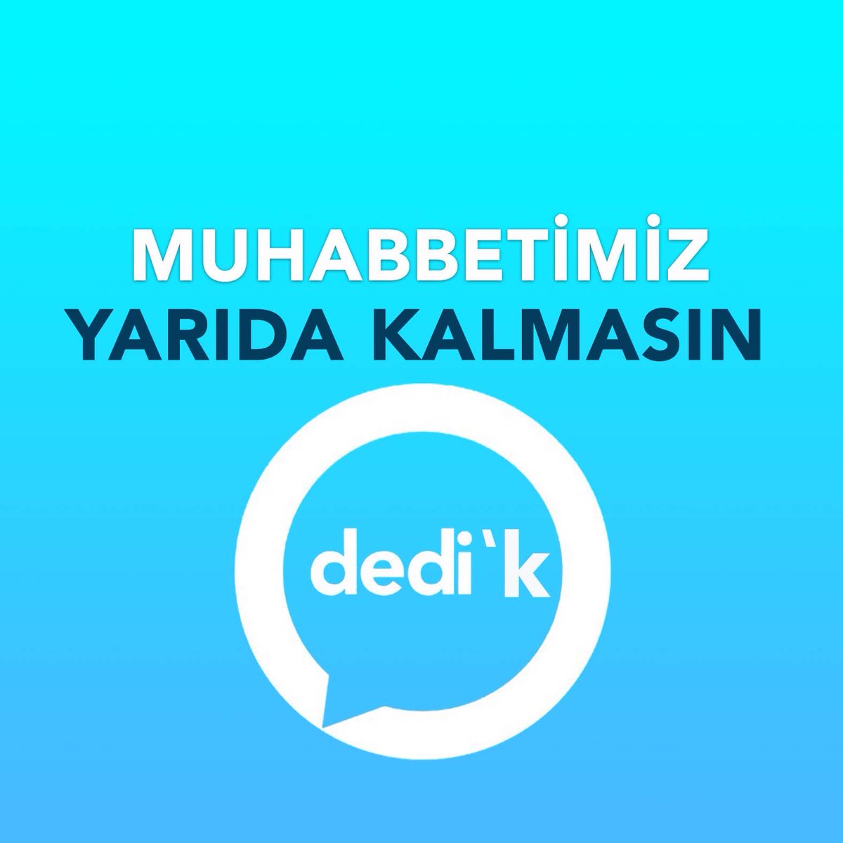 Dedi: Haberleşme Uygulaması tweet media