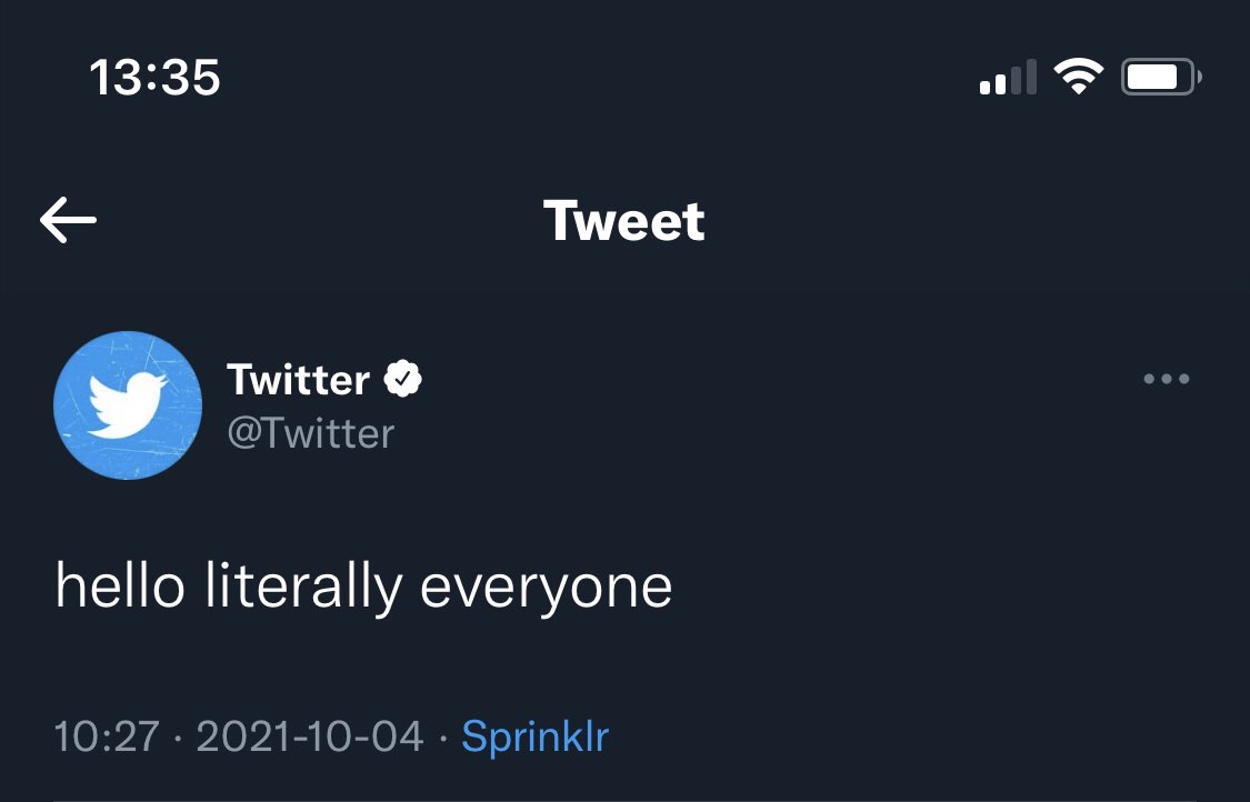 cmlmnq's tweet photo. Yup. @Twitter 👋🏻

#facebookdown #instagramdown #WhatsAppDown https://t.co/EwDHieIMEO