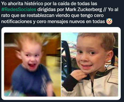 heraldodemexico's tweet photo. WhatsApp, Facebook, Instagram y hasta Telegram han dejado incomunicados a millones de usuarios, pero eso sí los memes no han faltado 🤭

Aquí la info 👉 https://t.co/f8yKh0JKY1 https://t.co/cz7Xg5tTc6