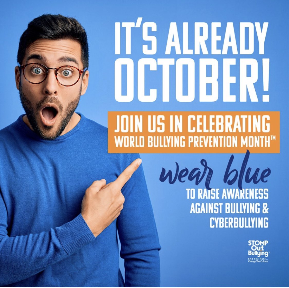 WestEndElem's tweet photo. #blueup for National Bullying Prevention month!  @WestEndElem had a blue out today and pledged to be a buddy, not a bully! https://t.co/LfvG2Fh9qE