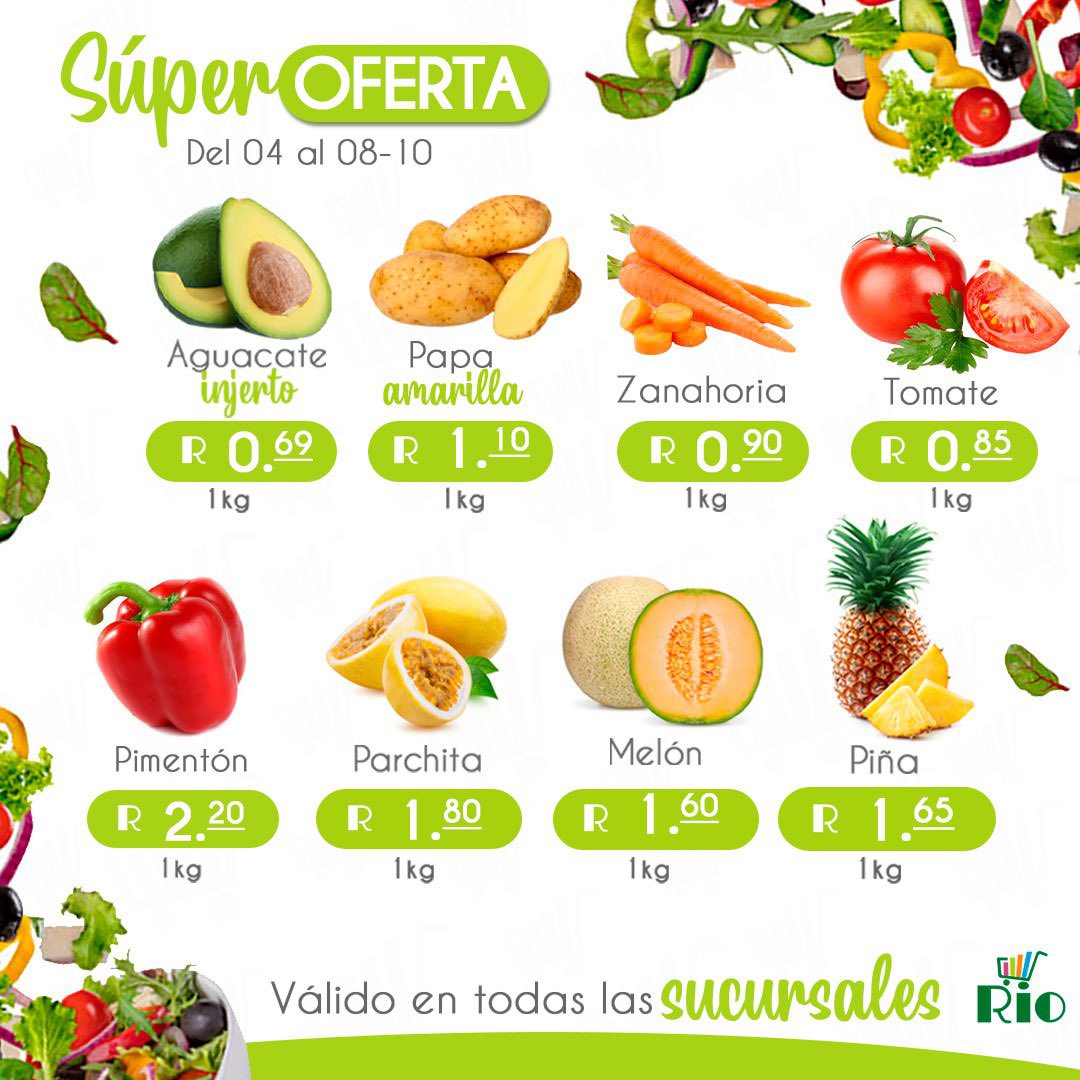 Aprovecha nuestra Súper Oferta🥳

FRESCURA Y CALIDAD 🍅🥑

Válida desde el 04/10 hasta el 08/10 

Disponible en nuestras sucursales:

📍Av. Juan Bautista Arismendi 
📍Urb. Playa el Ángel 
📍Av. Terranova 
📍Av. 31 de Julio 
📍C.C Ciudad Traki 

#Ofertas #IslaDeMargarita #Frutas